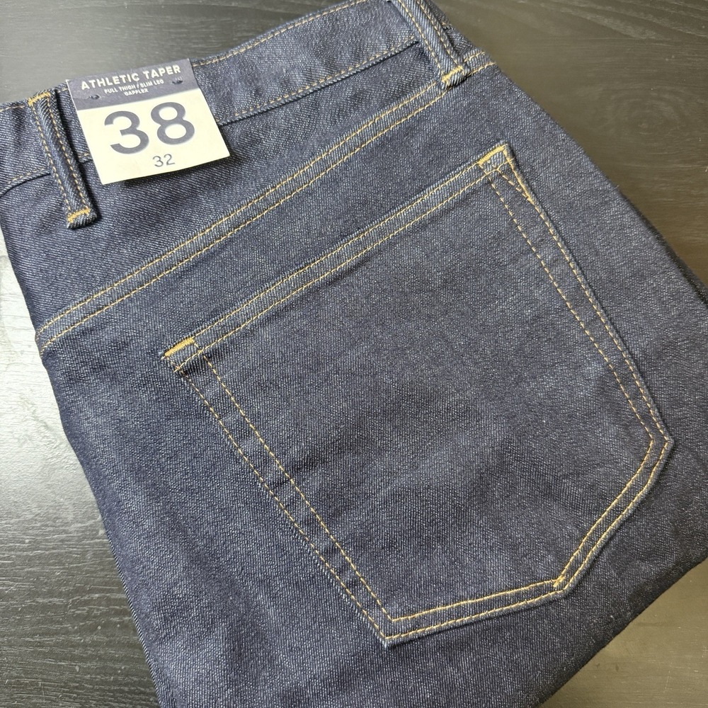 New Gap GapFlex Athletic Taper Jeans Mens 38x32 Resin Rinse Stretch Denim Pants